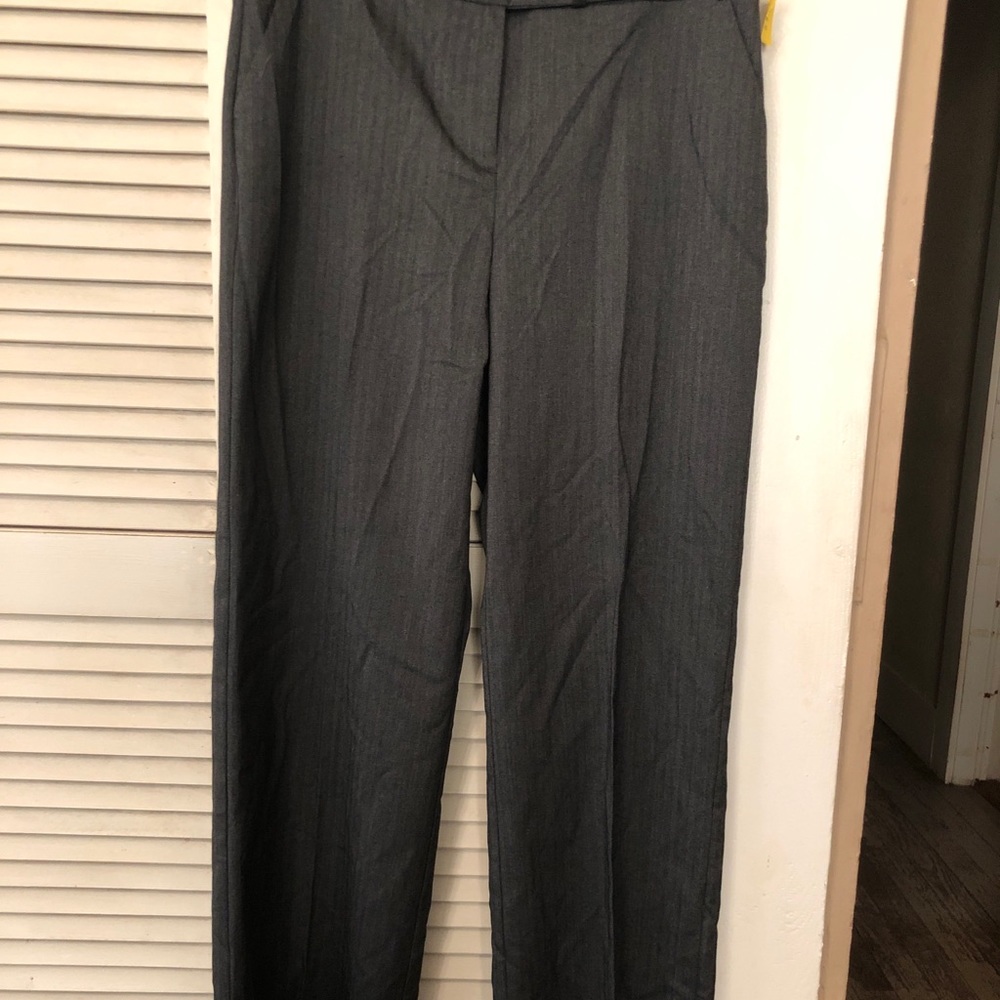 VAN HUESEN Strtch Charcoal Gray Strt Leg PANTS-10